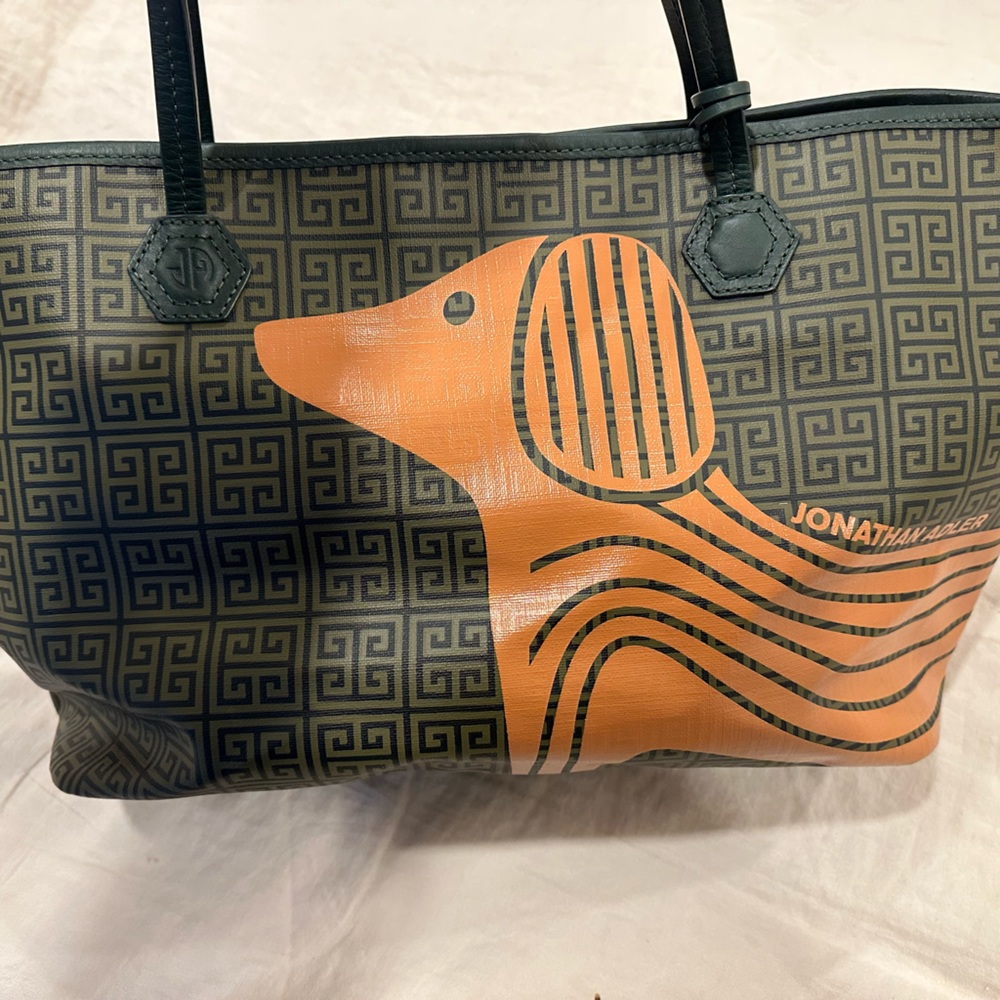Women's Brown Tote Icon Duchess Medium East West Dog